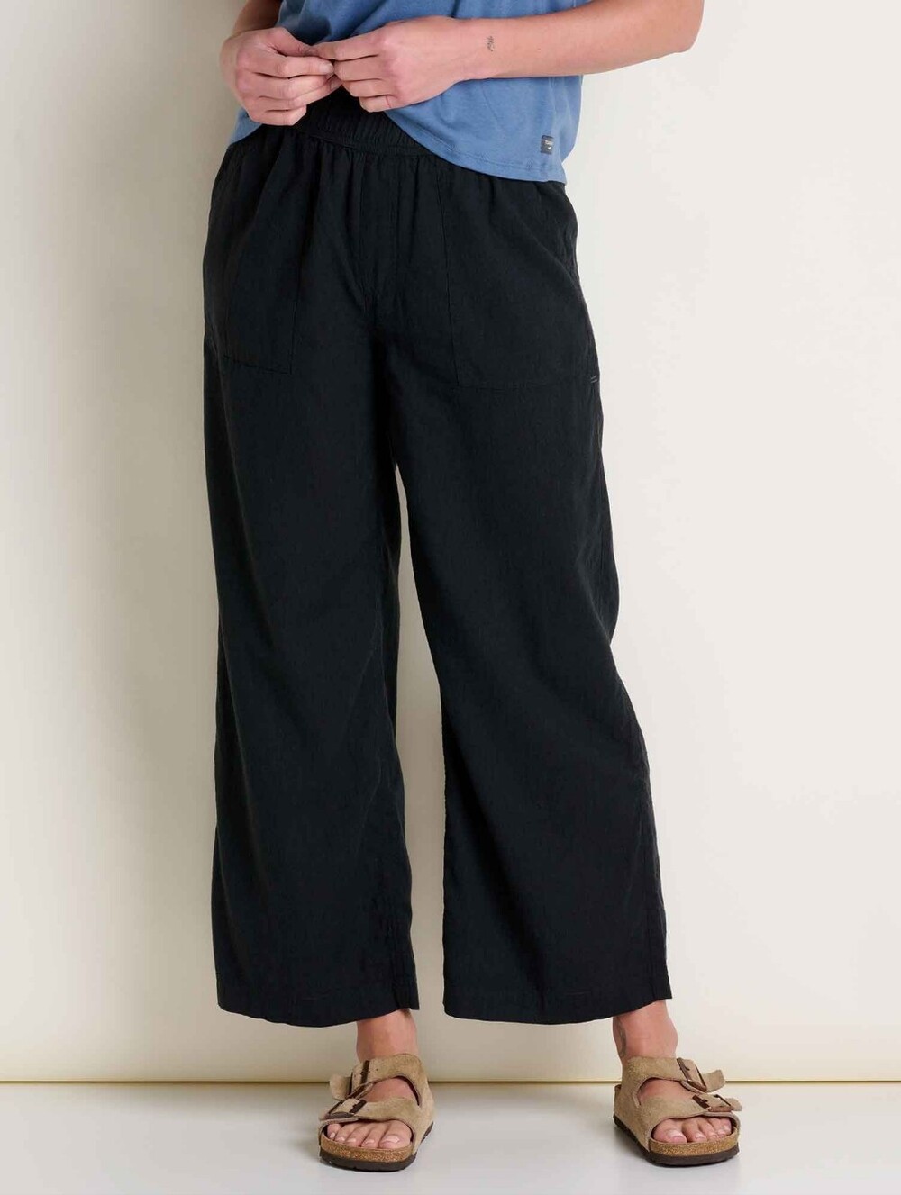 NWT Toad & Co Taj Hemp Wide Leg Pant - Black Size Small